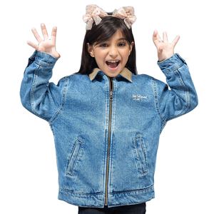 Quick Casual <b>Women</b> <b>Blue</b> Denim Jacket Winter Stone Washed Brown Collar Button Decoration Cotton Plaid Breathable - Product Image 1