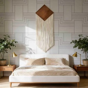 Ensemble bohème de 3 tentures murales en macramé multicolores, décoratives et faites à la main, idéales pour une maison et des espaces intérieurs élégants - Product Image 5