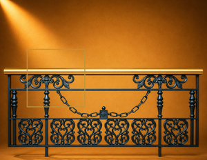 Barandilla de Hierro Elegante con Acabado Decorativo Antiguo para Escaleras, Balcones, Jardines y Casas Residenciales Modernas - Product Image 3
