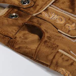 Lederhosen traditionnels bavarois pour hommes – Costume d'Oktoberfest en cuir de qualité supérieure - Product Image 4