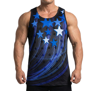 Wholesale Custom Printed Men's Slim Fit Sleeveless Gym Vest Muscle Tank Top Breathable Athletic Training Sport Shirt Tank Tops - Product Image 1