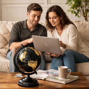 Globo Terráqueo Ejecutivo Premium con Base de Aluminio para Escritorio | Globo Terráqueo Educativo con Mapa Detallado para Escritorio de Oficina, Mesa de Estudio y Decoración del Hogar - Product Image 4