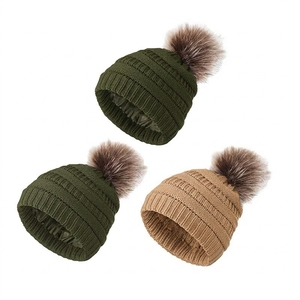 Custom Recycled <b>Yarn</b> Beanie Cap Cuffed Knit Winter Hat Embroidered Logo Wholesale Sustainable Supplier - Product Image 2