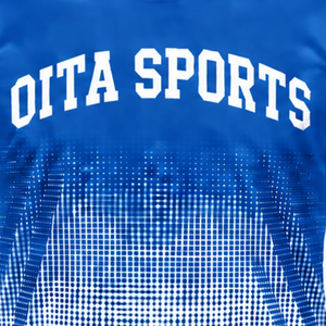 Royal Blue and <b>White</b> Gradient Sublimation T <b>Shirt</b> <b>Men</b> <b>Short</b> <b>Sleeve</b> Crew Neck Custom Printed Sports Training Performance Athletic - Product Image 6