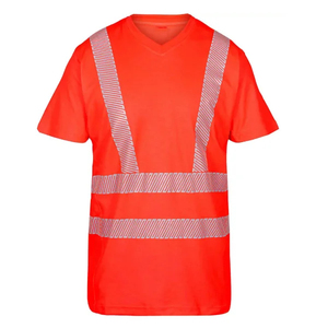 OEM Support Hi Vis Work Short Sleeve Construction Personal Security High Visibility Reflective Tape T-<b>Shirts</b> at Wholesale Price - Product Image 4