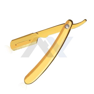 Professional <b>Mens</b> Straight Edge <b>Razor</b> Stainless Steel Barbero Shaver Gold Finish Barber Shaving Tool Classic Face Grooming <b>Razor</b> - Product Image 5