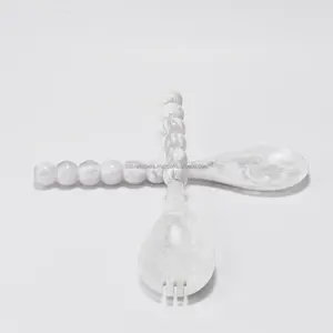 Cuillères en résine effet marbre Serveurs à salade en résine fabriqués à la main Superbes ustensiles de cuisine en résine Ustensiles de service à salade au prix d'usine - Product Image 1