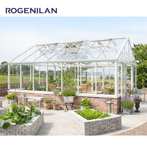 ROGENILAN Sunroom Último diseño Invernadero <span class=keywords><strong>de</strong></span> jardín <span class=keywords><strong>de</strong></span> aluminio Invernadero aislado Prefabricado - Product Image 5