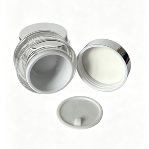 Pot cosmétique en plastique acrylique transparent de 30 ml avec couvercle argenté, vide, pour crème, lotion visage, sérum contour des yeux, baume à lèvres, emballage de soins de la peau - Product Image 4