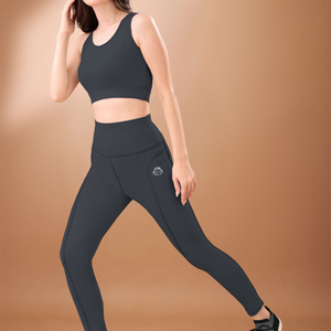 Training High Quality Sports <b>Bra</b> High Waist Leggings Suit Long Sleeve Workout Wear Gym Sportswear Women Fitness Clothes Yoga Set - Product Image 4