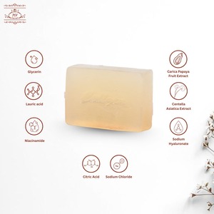 Savon en barre transparent 701 enrichi en glycérine, niacinamide et extrait de papaye. Pour tous types de peau, éclaircit en douceur, revitalise, durée de conservation de 3 ans - Product Image 6