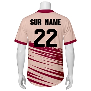 Maillots de baseball personnalisés Wida Sports, 100% polyester, impression par sublimation, extensibles dans quatre sens, respirants, col en V - Product Image 3