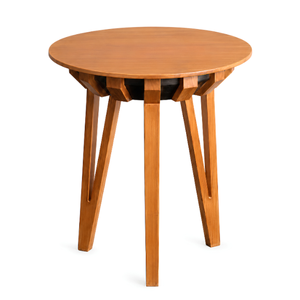 Table à manger ronde en teck massif, écologique, durable, 4 places, qualité export, fournisseur de meubles indonésiens - Product Image 1
