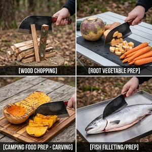 Couteau de chef serbe personnalisé, fournisseur en gros, manche en bois Pakka, acier 12C27, couteau de cuisine de camping, couteau à découper, directement de l'usine - Product Image 4