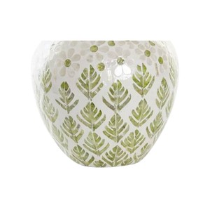 Elegant Shell Inlaid Vase Handmade Decorative Accent - Product Image 3