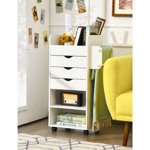 Carrito de Almacenamiento para Manualidades, Diseño Rodante de Madera con Ruedas Bloqueables - Product Image 2