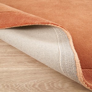 Alfombra de Área de Felpa Sólida Color Durazno, Alfombra Suave de Viscosa y Lana con Mechones para Sala de Estar, Alfombra Moderna para Dormitorio, Tapete de Lujo Minimalista para Decoración del Hogar - Product Image 4