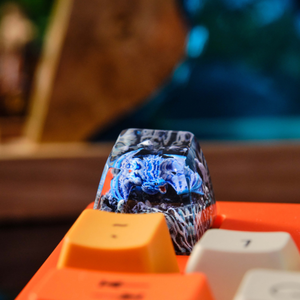 Teclas Místicas de Anime, Teclas Artesanales Personalizadas, Teclas Anime Lindas, Teclas Verdes, Juego de Teclas, Teclas de Resina - Product Image 5