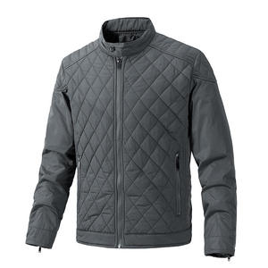 Blouson en jean décontracté de luxe pour homme 2025 avec col montant, coupe ajustée, réversible, en coton, grande taille, avec logo frontal pour l'hiver - Product Image 1