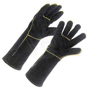 Gants de soudure en cuir Veekend Bazar, best-sellers, avec doublure en polyester, design et couleurs personnalisés, fabriqués au Pakistan - Product Image 2
