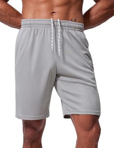 Shorts Bermuda Gris Homme à Cordon de Serrage Séchage Rapide Spandex/Coton Sportswear Décontracté Couleur Unie Toile Tricotée Respirante Service OEM - Product Image 1
