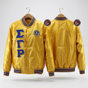 Sigma Gamma Rho Sorors Embroidery <b>Women</b> Satin <b>Jackets</b> | SGR Sorority Embroidered Ladies Custom Style Silk <b>Jacket</b> - Product Image 4