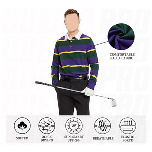 Chemise classique en tricot avec logo brodé personnalisé, manches longues, polo de rugby de haute qualité, coton épissé, polos de rugby personnalisés, vêtements d'équipe personnalisés - Product Image 6