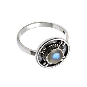 Bague tendance en argent sterling 925 avec pierre précieuse labradorite, style bohème fait main, cadeau idéal pour filles et femmes - Product Image 1