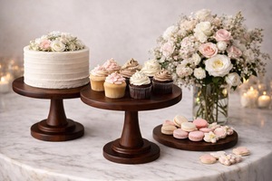 Support à gâteau réglable en bois, écologique et fait main, pour boulangeries et événements - Product Image 3