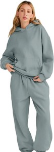 Custom Women Tracksuit Premium Fleece <b>Cropped</b> Zip Jacket Relaxed <b>Jogger</b> Set Casual Streetwear Winter Sportswear - Product Image 3