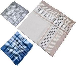 Mouchoirs en coton à motif écossais carré, style décontracté, durables, utilisables en toutes saisons - Product Image 3