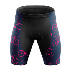 Shorts de cyclisme pour hommes, ajustés, respirants, séchage rapide, Spandex Polyester 140g, longueur courte, motif géométrique imprimé, VTT - Product Image 3