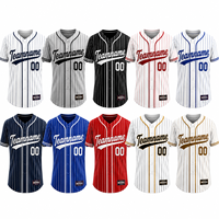Jersey Baseball Retro Kustom Kancing Pendek Sublimasi Seragam Tim OEM ODM Produsen Berkinerja Tinggi 100% Poliester Anti-Bakteri