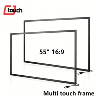 Cadre tactile infrarouge USB 10/20/40 points de 55, 65, 75, 86 pouces pour tableau blanc