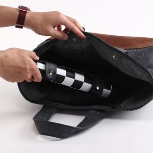 Portable Detachable Leather <b>Backgammon</b> Soft Travel Leather Roll up <b>Backgammon</b> Board Game Set for Playing - Product Image 4