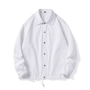 Blouson de motard noir oversize avec col marin et logo brodé sur le devant pour adultes unisexe, à porter toute l'année - Product Image 5
