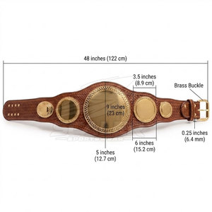 <b>Wrestling</b> Event Award Leather <b>Belt</b> with Professional Breathable High Waist Adjustable Strap Custom Logo for Sports Competitions - Product Image 6