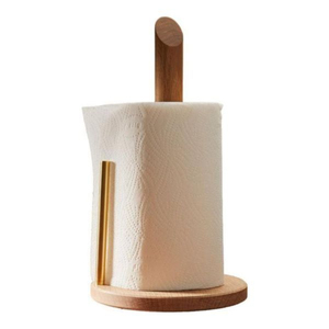 Support de Rouleau d'Essuie-Tout en Bois Massif Tendance, Écologique, sur Pied, pour Cuisine et Support de Serviettes de Table - Product Image 4