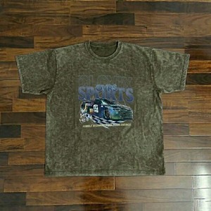 T-shirt personnalisé B2B délavé à l'acide, impression sérigraphique professionnelle du logo, fabricant de vêtements coupés et cousus de qualité supérieure, manches courtes d'été - Product Image 5