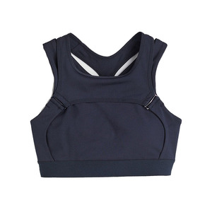 Sujetador Deportivo de Alta Sujeción Azul Marino para Mujer, Ropa Deportiva de Yoga, Top de Compresión sin Costuras - Product Image 3