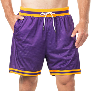 Custom Logo Color Double <b>Layer</b> Designer Mesh Shorts Lining Custom Sublimation All Over Print Blank Short Mesh men's shorts - Product Image 1