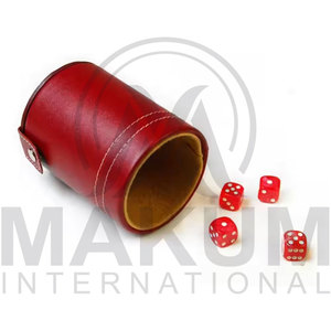 Wholesale Custom Board Game Set Original Leather Wholesale <b>Dice</b> Cup Customized Logo Leather Shaker Cup With Poker Dices - Product Image 5
