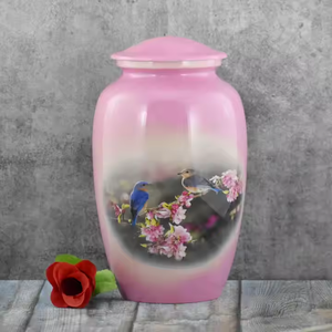 Wholesale Luxury Bronze Metal Cremation Urn Bulk <b>Memorial</b> Jar with Golden Butterfly Art and Polished Enamel Smooth Finish - Product Image 1