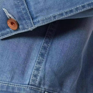 Ropa de Otoño para Mujer, Chaqueta Vaquera Corta con Logotipo Personalizado, Chaqueta Vaquera de Manga Larga con Cuentas de Perlas, Estilo Holgado - Product Image 5