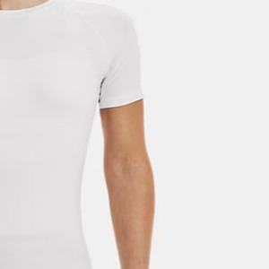 Premium Women's <b>White</b> <b>Long</b> <b>Sleeve</b> O-Neck Knitted <b>T</b>-<b>Shirt</b> Oversized Sporty 100% Cotton Eco-Friendly Breathable Quick Dry Front - Product Image 2