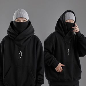 Hot Selling Unisex Embroidered Ninja <b>Hoodie</b> Oversized Streetwear Sweatshirt <b>Japanese</b> Style Hip Hop Zipper Solid Vintage 100% - Product Image 1