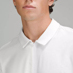 Camiseta deportiva tipo polo con cremallera para hombre, corte relajado, camiseta de tenis para hombre, polos 100% poliéster, polo personalizado para hombre - Product Image 4