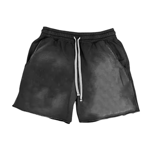 Conjunto de Camiseta sin Mangas y Pantalones Cortos para Hombre, Estilo Hip Hop Urbano, Personalizado, Oversize, Vintage, Lavado Ácido, para Verano - Product Image 3