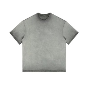 Camiseta de Hombre, Corte Cuadrado, Lavado a la Piedra, Poliéster y Algodón, Cuello Redondo, Manga Corta, Estilo Casual, Oversize, Streetwear, Disponible en Varias Tallas - Product Image 1