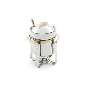 Recipiente redondo de acero inoxidable para calentar comida, calidad comercial, construcción duradera, perfecto para servicios de catering. - Product Image 6